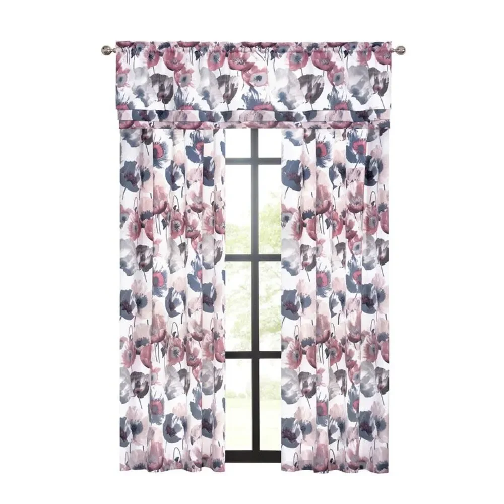 PowerSellerUSA 2-PACK Floral Modern Room Darkening Window Curtain for